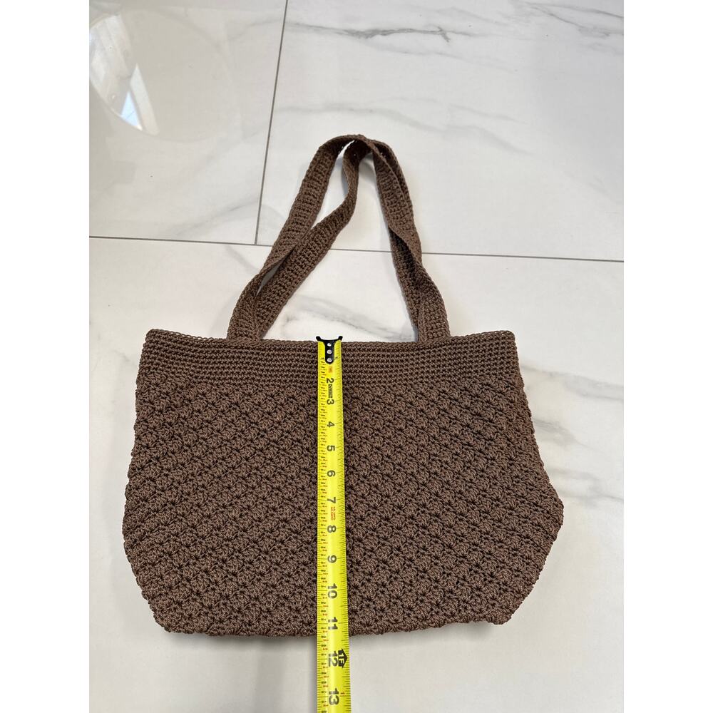 The SAk Brown Crochet Shoulder Purse Handbag Bag - Picture 14 of 15